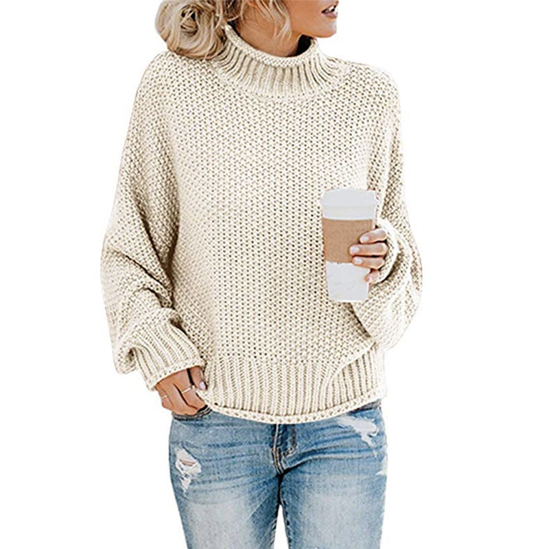 Women’s High Collar Pullover Jumper | Seasonal Knitwear Layer