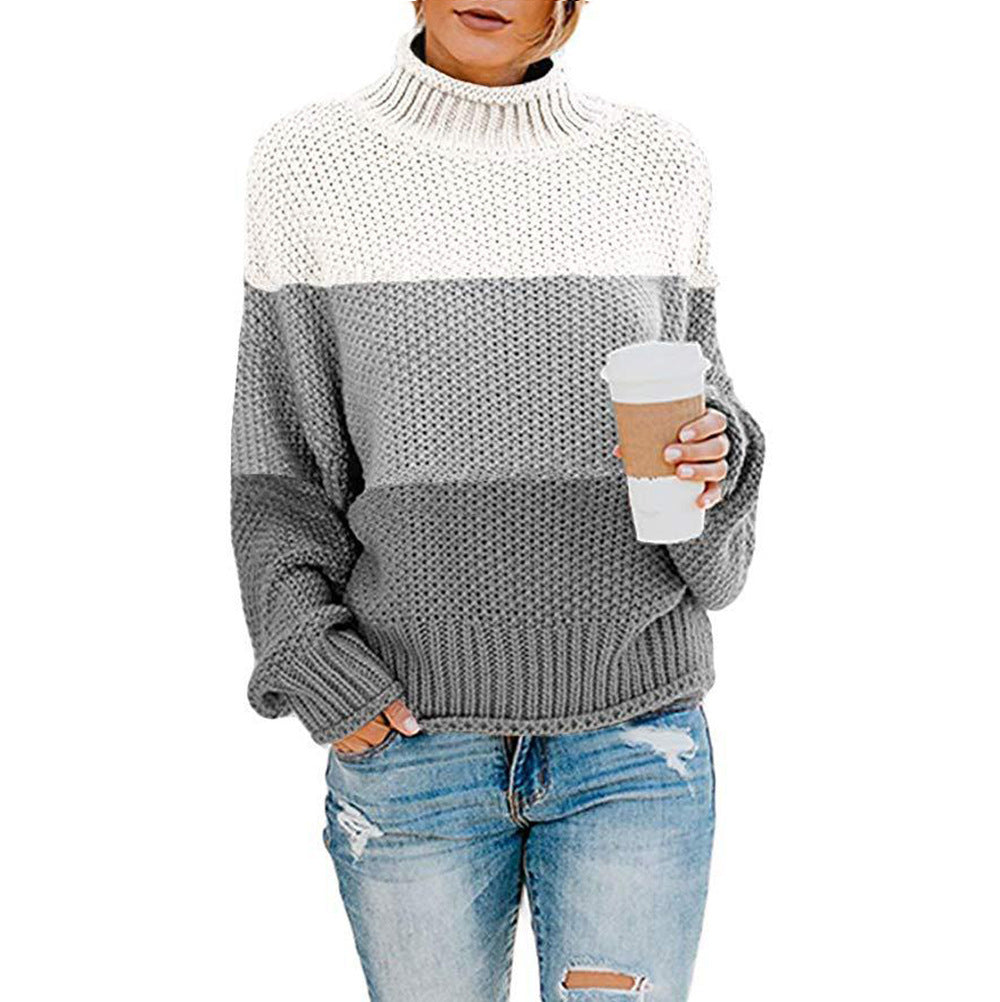 Women’s High Collar Pullover Jumper | Seasonal Knitwear Layer