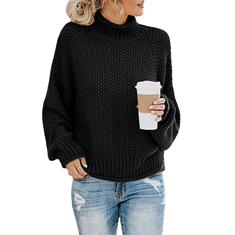 Women’s High Collar Pullover Jumper | Seasonal Knitwear Layer