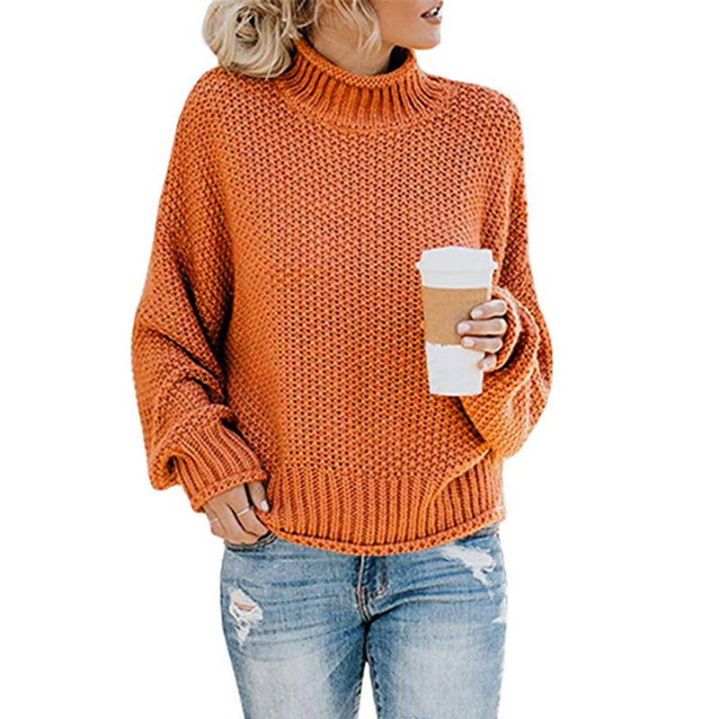 Women’s High Collar Pullover Jumper | Seasonal Knitwear Layer