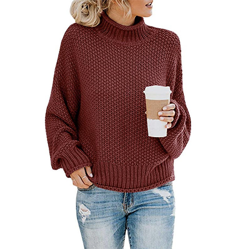 Women’s High Collar Pullover Jumper | Seasonal Knitwear Layer