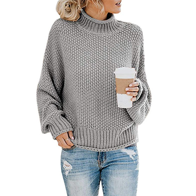Women’s High Collar Pullover Jumper | Seasonal Knitwear Layer