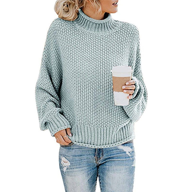 Women’s High Collar Pullover Jumper | Seasonal Knitwear Layer