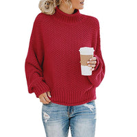 Women’s High Collar Pullover Jumper | Seasonal Knitwear Layer