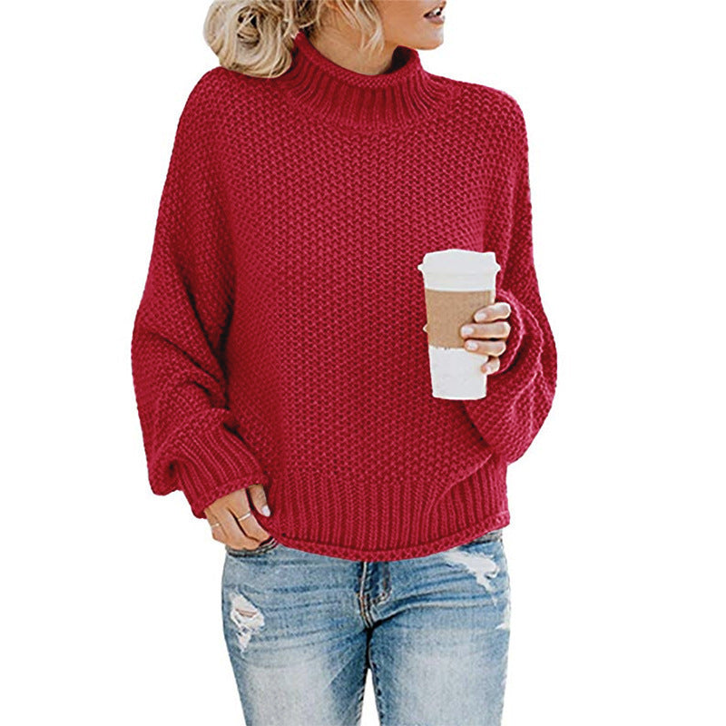 Women’s High Collar Pullover Jumper | Seasonal Knitwear Layer