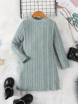 Girls’ Long Knit Sweater in Casual Winter Style | Warm Kids’ Jumper