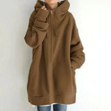Women’s Long Hoodie with Hood | Casual Oversized Sweatshirt for Winter