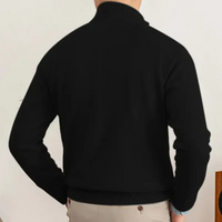 Men's Half Zip Jumper | High Collar Knit | Slim Fit Sweater | Autumn Layer