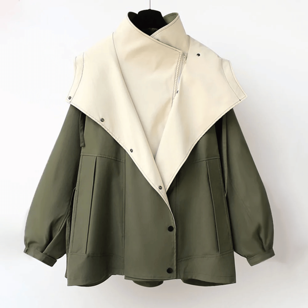 Oversized Trench Coat | Double Collar Design | Weather-Resistant Layer