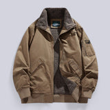 Men’s Wool Lined Winter Jacket with Zipper Closure | Warm Rugged Outdoor Coat