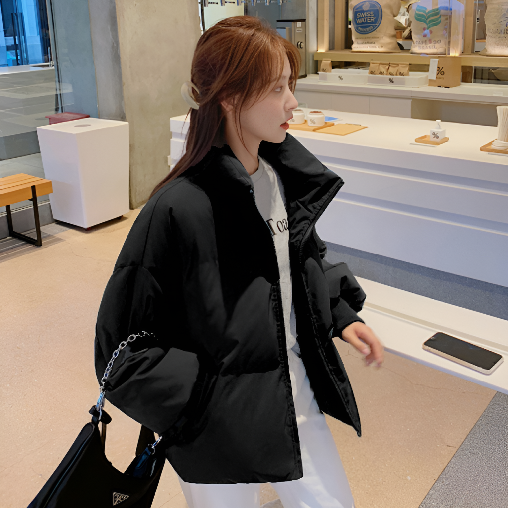 Women’s Puffer Jacket in Quilted Winter Style | Warm Winter Coat