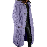 Women’s Chunky Knit Cardigan in Open Front Style | Cozy Long Sleeve Sweater