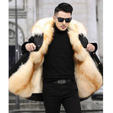 Men’s Long Winter Coat with Fleece Collar | Warm Waterproof Jacket