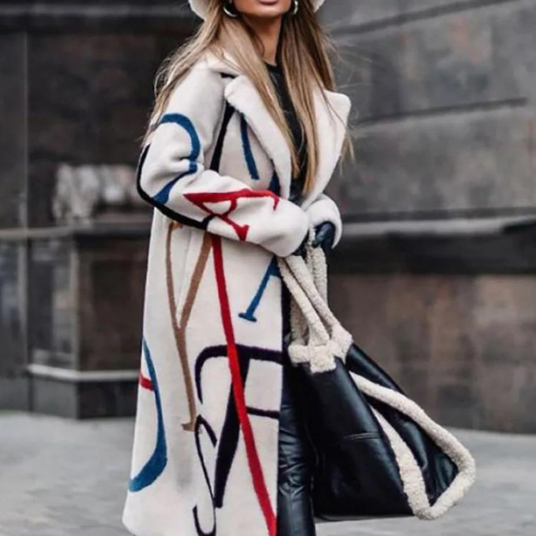 Women’s Long Winter Coat in Elegant Style | Warm Ladies Jacket