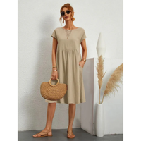 Women’s Elegant Summer Midi Dress with Short Sleeves | Wedding Guest & Party Dress