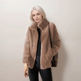 Women’s Fleece Winter Jacket with High Collar | Warm Everyday Coat