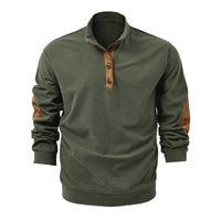 Men’s Stand Collar Quarter Zip Sweatshirt | Casual Knit Pullover for All Seasons