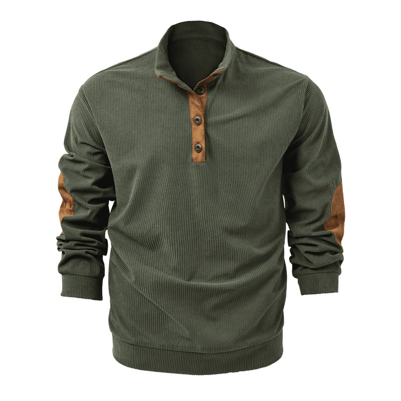 Men’s Stand Collar Quarter Zip Sweatshirt | Casual Knit Pullover for All Seasons