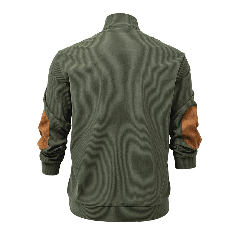 Men’s Stand Collar Quarter Zip Sweatshirt | Casual Knit Pullover for All Seasons