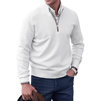 Men’s Quarter Zip Sweater in Classic Knitwear Style | Warm Winter Jumper