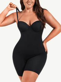 Wholesale Back Smoothing Underwire Cup Push Up Bra Strapless Shortie Bodysuit