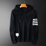 Men’s Graphic Hoodie with Striped Detail | Modern Lightweight Sweater