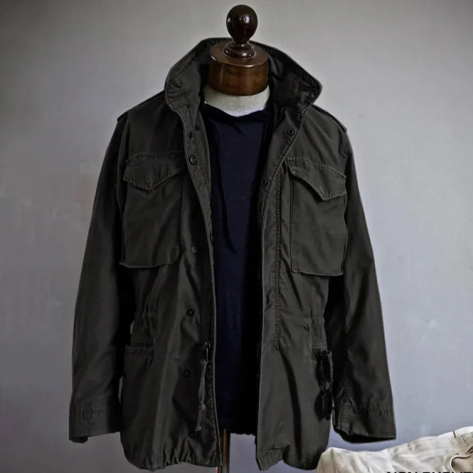 Men’s Utility Field Jacket | Military Style | Adjustable Waist | Autumn Layering