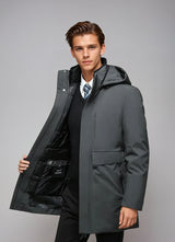 Men’s Waterproof Parka Jacket with Hood | Warm Winter Coat for Cold Weather