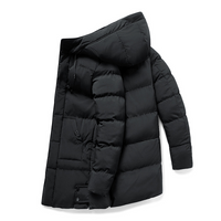 Men’s Long Puffer Jacket in Classic Winter Style | Warm Quilted Winter Coat