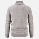 Men’s Zip-Up Knit Jacket | Ribbed Cuffs | Warm Autumn Layer | Smart Casual Knitwear