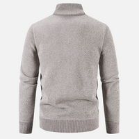 Men’s Zip-Up Knit Jacket | Ribbed Cuffs | Warm Autumn Layer | Smart Casual Knitwear