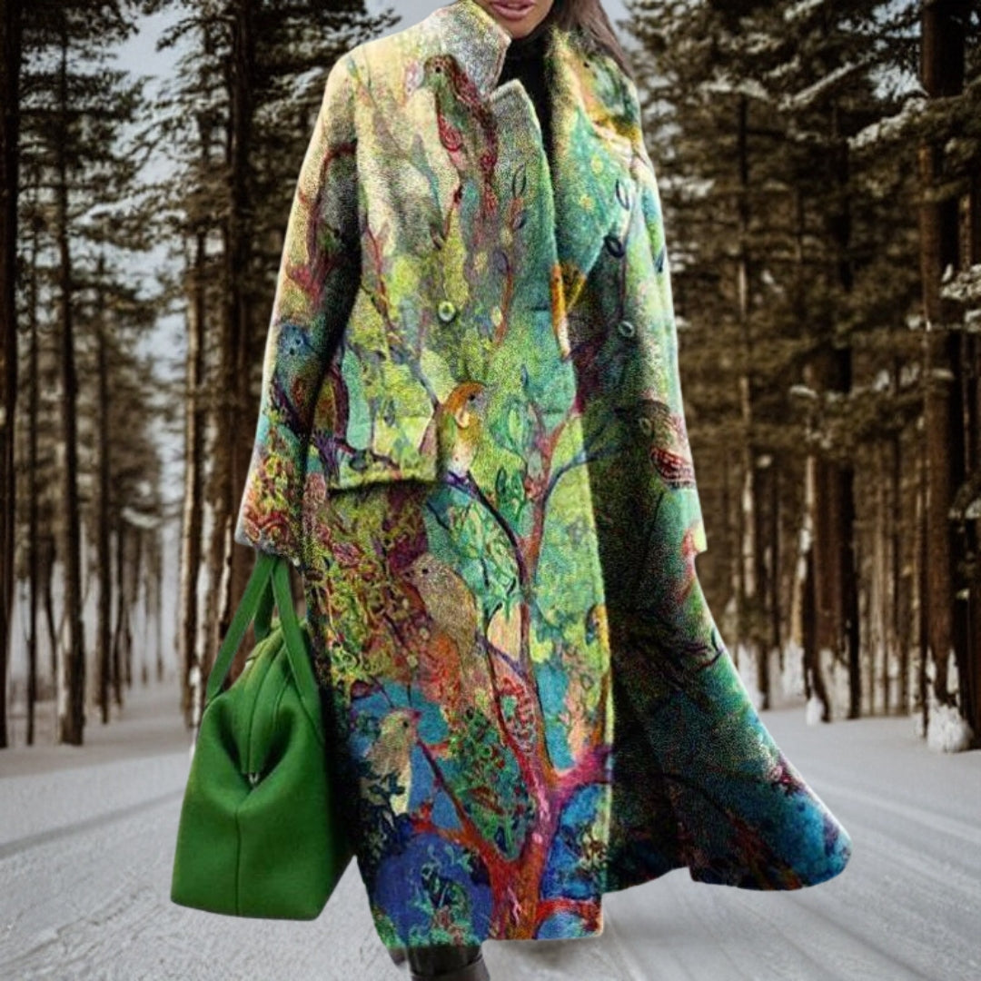 Women’s Long Winter Coat in Elegant Style | Warm Ladies Jacket