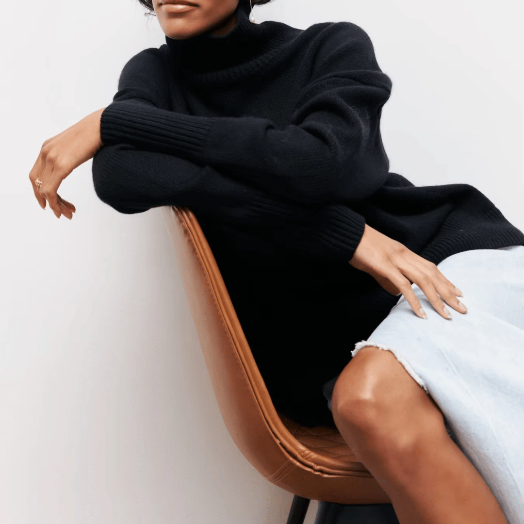 Women’s Turtleneck Jumper | Oversized Fit | Warm Winter Knit