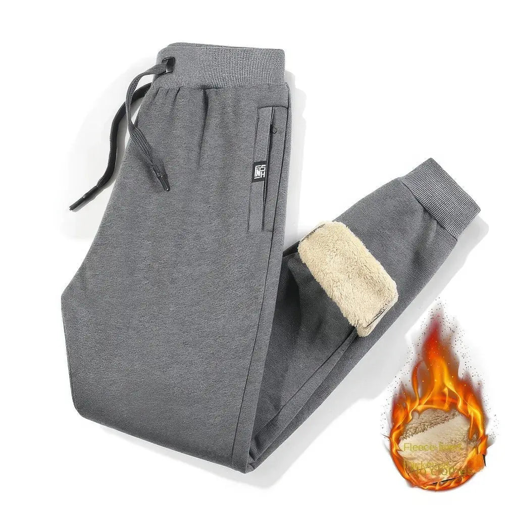 Men’s Fleece-Lined Joggers in Winter Style | Warm Tracksuit Bottoms