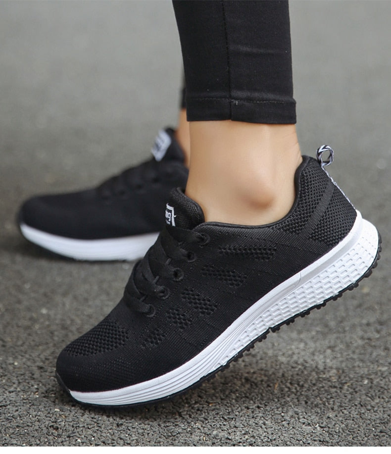 Ergonomic Lace-Up Trainers | Lightweight Sole | Comfortable Shoes for Women