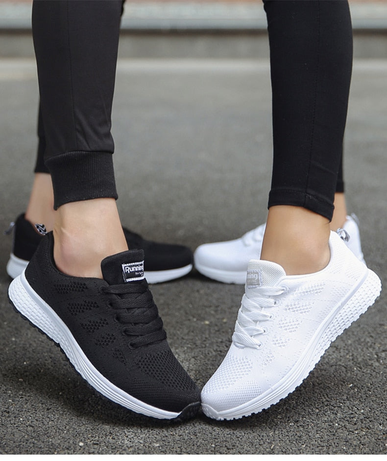 Ergonomic Lace-Up Trainers | Lightweight Sole | Comfortable Shoes for Women