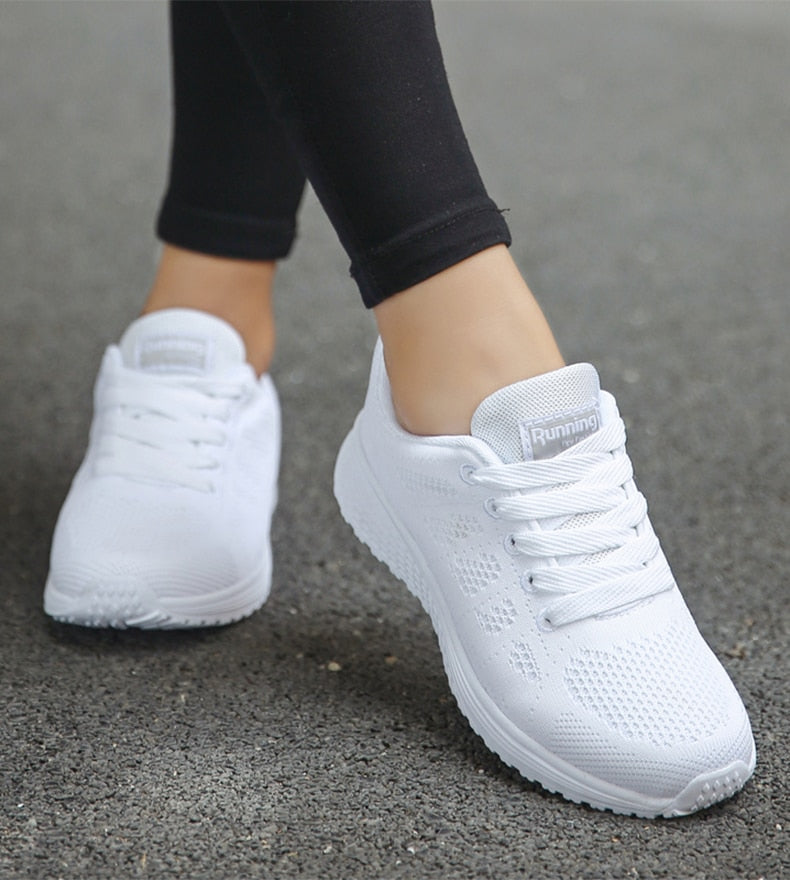 Ergonomic Lace-Up Trainers | Lightweight Sole | Comfortable Shoes for Women