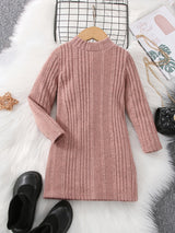 Girls’ Long Knit Sweater in Casual Winter Style | Warm Kids’ Jumper