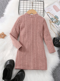 Girls’ Long Knit Sweater in Casual Winter Style | Warm Kids’ Jumper