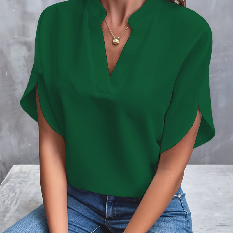 Lightweight Summer Blouse | Short Sleeve | Elegant Fit
