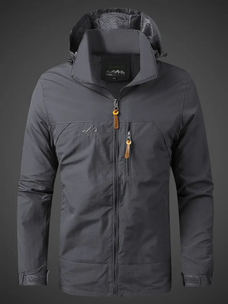 Men’s Waterproof Outdoor Jacket in Weatherproof Style | Lightweight Hiking Jacket