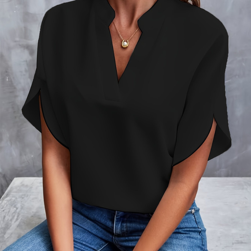 Lightweight Summer Blouse | Short Sleeve | Elegant Fit