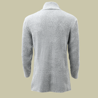 Men’s Knit Vest Cardigan with Stand Collar | Mid-Length Smart Casual Layer