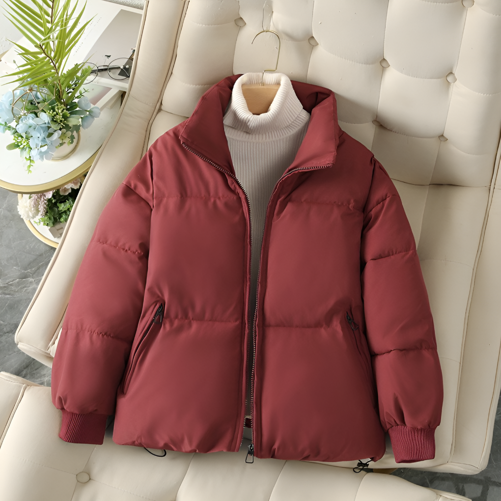 Women’s Puffer Jacket in Quilted Winter Style | Warm Winter Coat