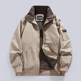 Men’s Wool Lined Winter Jacket with Zipper Closure | Warm Rugged Outdoor Coat
