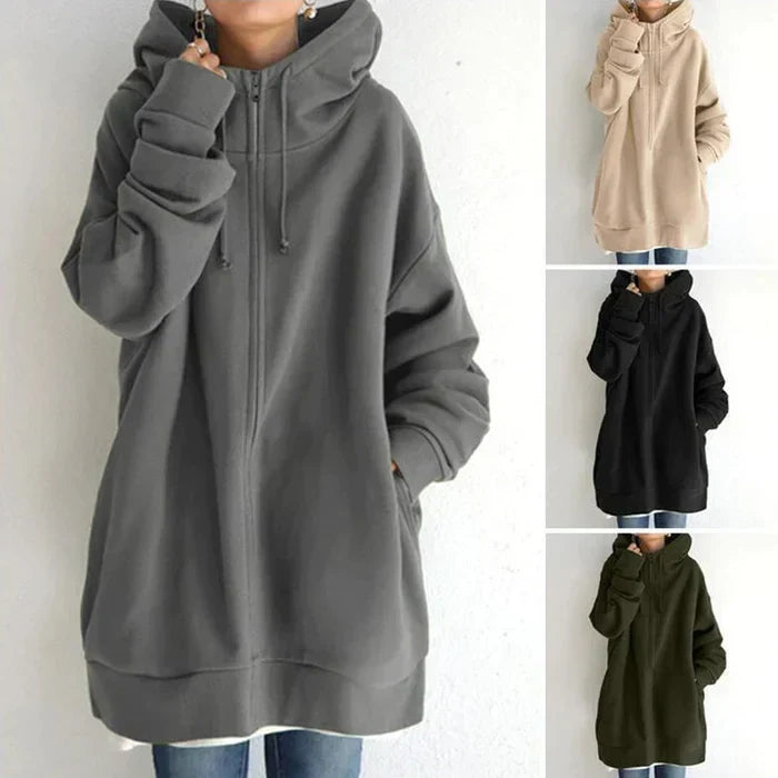 Women’s Long Hoodie with Hood | Casual Oversized Sweatshirt for Winter