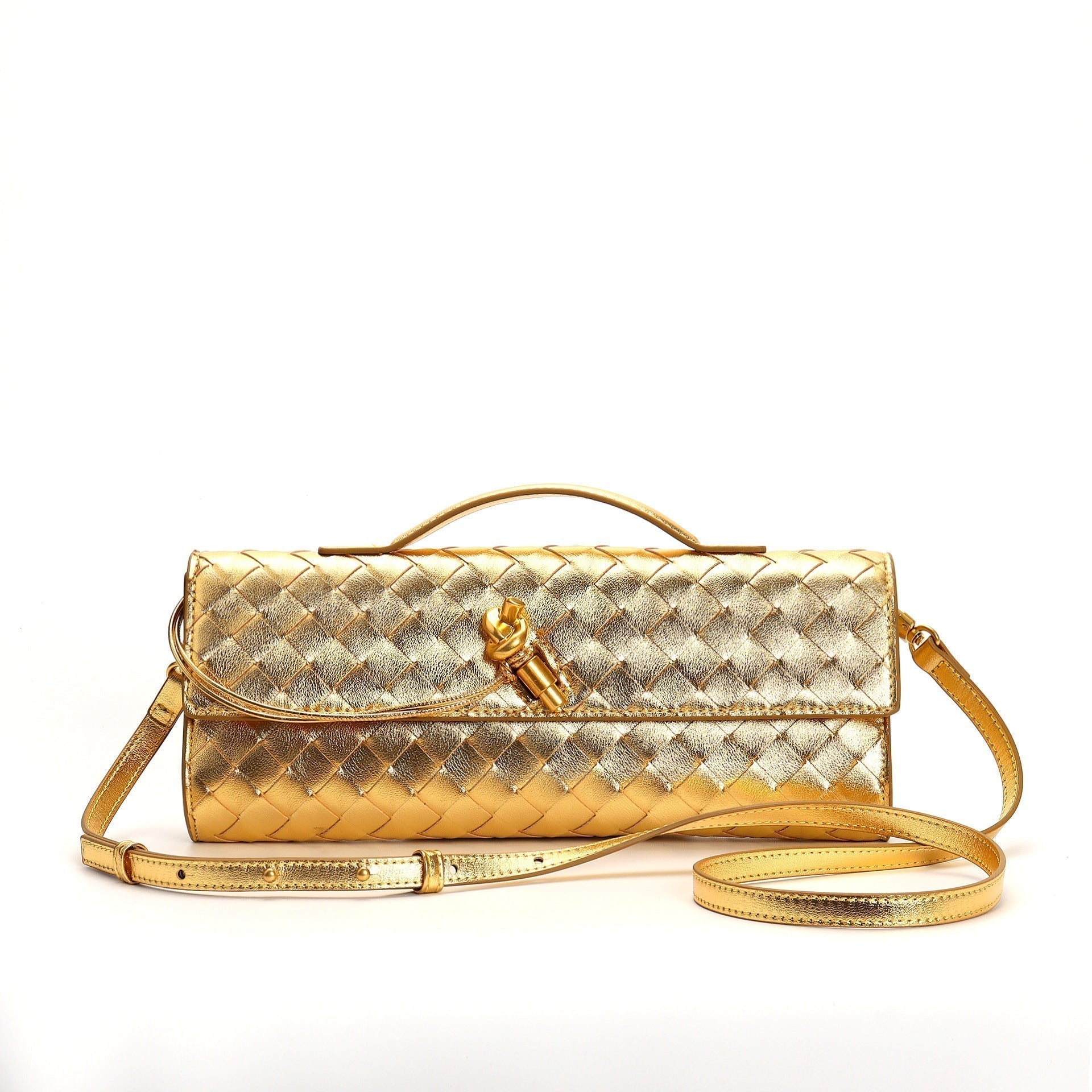 Marcelle | Woven Leather Clutch Bag | Crossbody & Shoulder Option