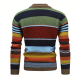 Men’s Knitted Cardigan with Lapel Collar in Colourblock Style | Smart Casual Jumper
