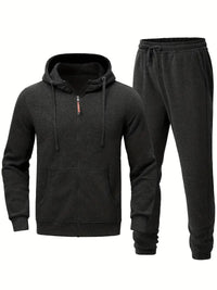 Men’s Tracksuit with Hoodie and Joggers | Casual Sportswear Set for Autumn Winter