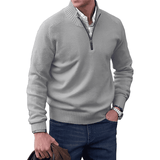 Men’s Quarter Zip Sweater in Classic Knitwear Style | Warm Winter Jumper
